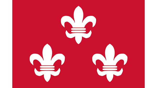 Vlag gemeente Beverwijk Vlag gemeente Beverwijk - in kleur op transparante achtergrond - 600 * 337 pixels